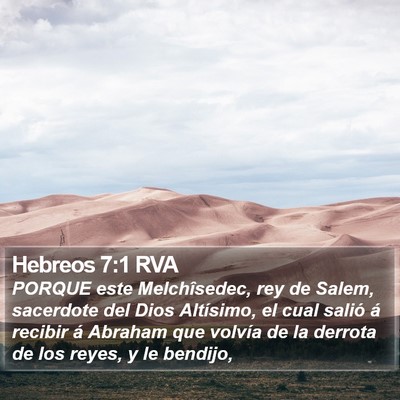 Hebreos 7:1 RVA Bible Verse Image