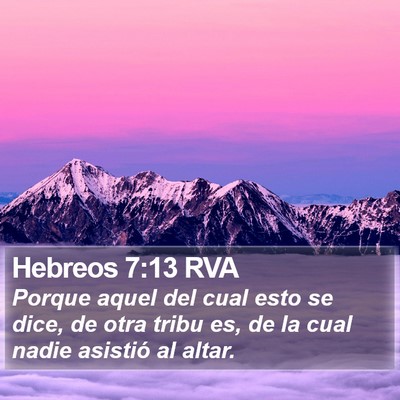 Hebreos 7:13 RVA Bible Verse Image