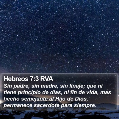 Hebreos 7:3 RVA Bible Verse Image