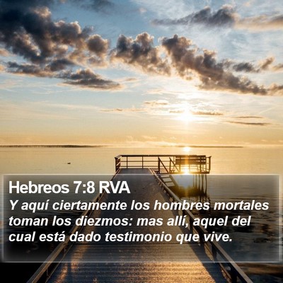 Hebreos 7:8 RVA Bible Verse Image