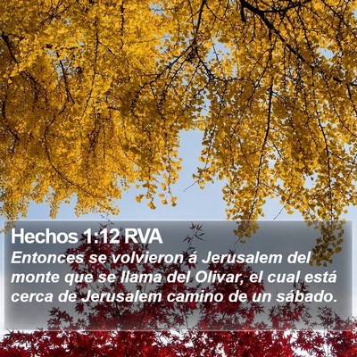 Hechos 1:12 RVA Bible Verse Image