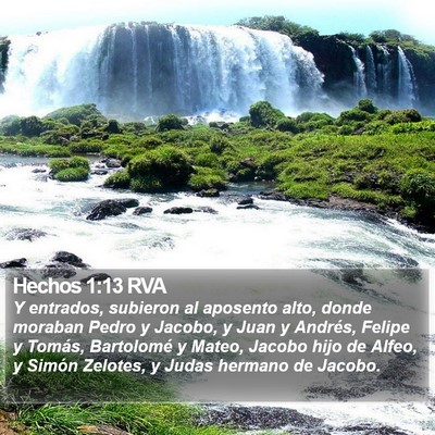 Hechos 1:13 RVA Bible Verse Image