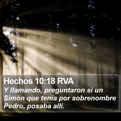 Hechos 10:18 RVA Bible Verse Image