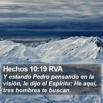 Hechos 10:19 RVA Bible Verse Image