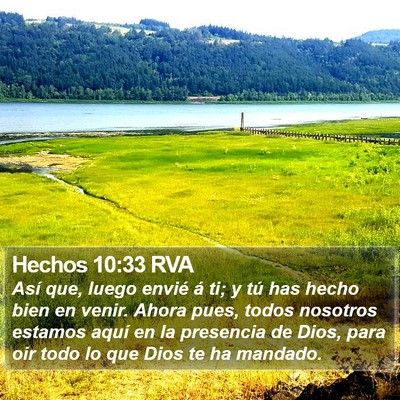 Hechos 10:33 RVA Bible Verse Image