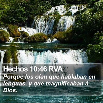 Hechos 10:46 RVA Bible Verse Image