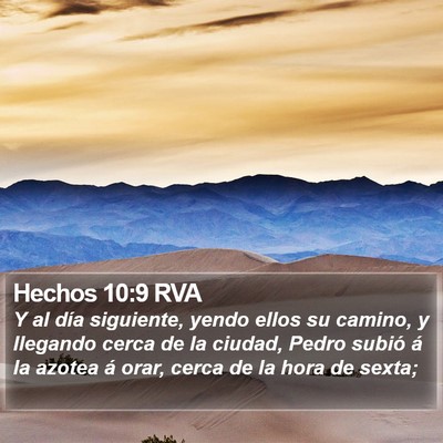 Hechos 10:9 RVA Bible Verse Image
