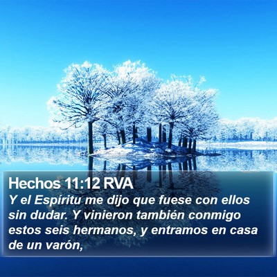 Hechos 11:12 RVA Bible Verse Image