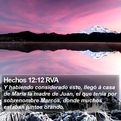 Hechos 12:12 RVA Bible Verse Image