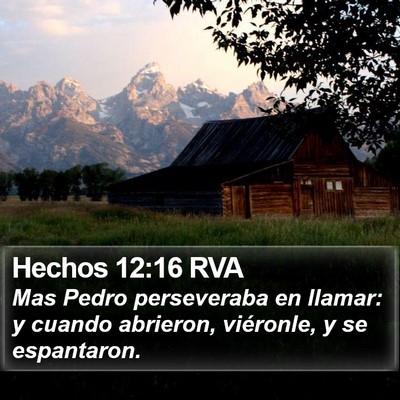 Hechos 12:16 RVA Bible Verse Image