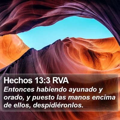 Hechos 13:3 RVA Bible Verse Image