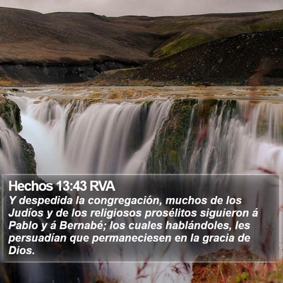 Hechos 13:43 RVA Bible Verse Image