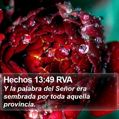 Hechos 13:49 RVA Bible Verse Image