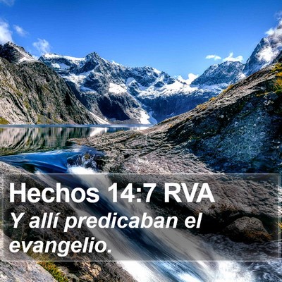 Hechos 14:7 RVA Bible Verse Image