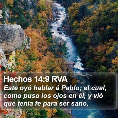 Hechos 14:9 RVA Bible Verse Image