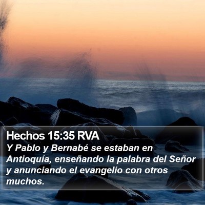 Hechos 15:35 RVA Bible Verse Image