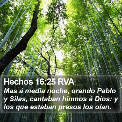 Hechos 16:25 RVA Bible Verse Image