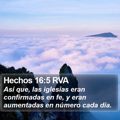 Hechos 16:5 RVA Bible Verse Image