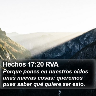 Hechos 17:20 RVA Bible Verse Image
