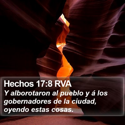 Hechos 17:8 RVA Bible Verse Image