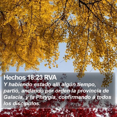 Hechos 18:23 RVA Bible Verse Image