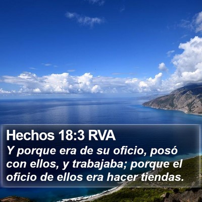 Hechos 18:3 RVA Bible Verse Image