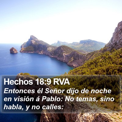 Hechos 18:9 RVA Bible Verse Image