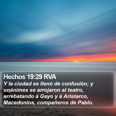 Hechos 19:29 RVA Bible Verse Image