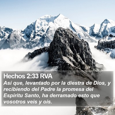 Hechos 2:33 RVA Bible Verse Image