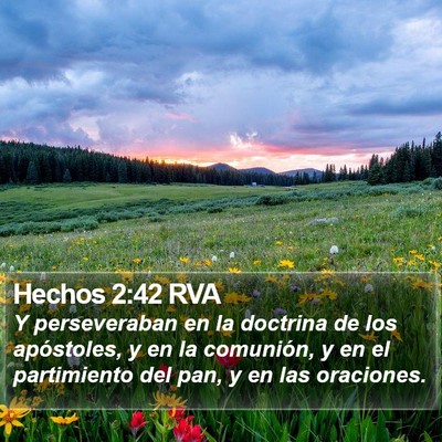 Hechos 2:42 RVA Bible Verse Image