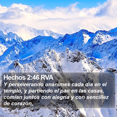 Hechos 2:46 RVA Bible Verse Image