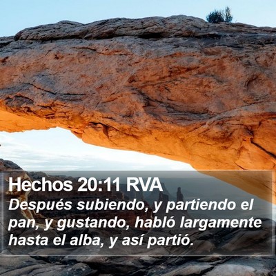 Hechos 20:11 RVA Bible Verse Image