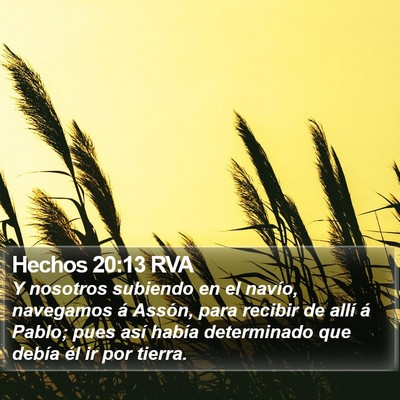 Hechos 20:13 RVA Bible Verse Image