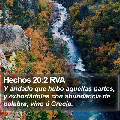 Hechos 20:2 RVA Bible Verse Image