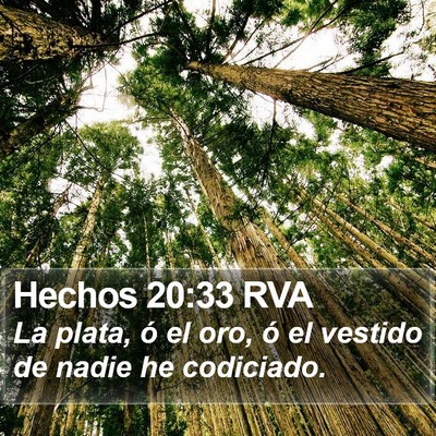 Hechos 20:33 RVA Bible Verse Image