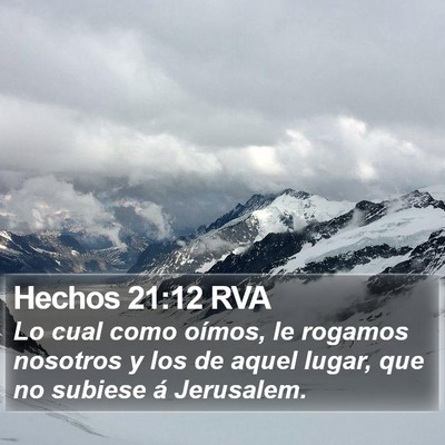 Hechos 21:12 RVA Bible Verse Image