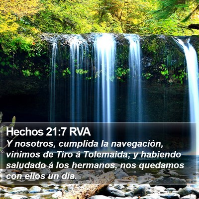 Hechos 21:7 RVA Bible Verse Image