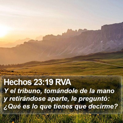 Hechos 23:19 RVA Bible Verse Image
