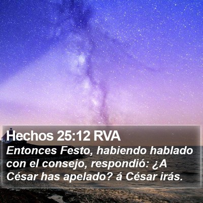 Hechos 25:12 RVA Bible Verse Image