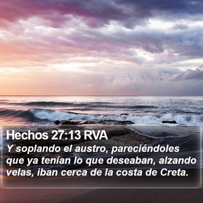 Hechos 27:13 RVA Bible Verse Image