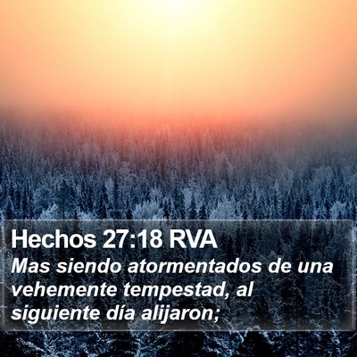 Hechos 27:18 RVA Bible Verse Image