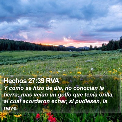 Hechos 27:39 RVA Bible Verse Image