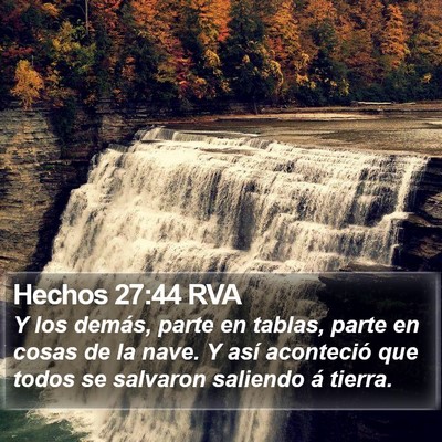 Hechos 27:44 RVA Bible Verse Image