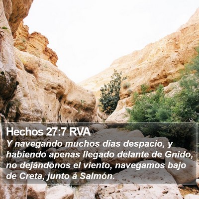 Hechos 27:7 RVA Bible Verse Image