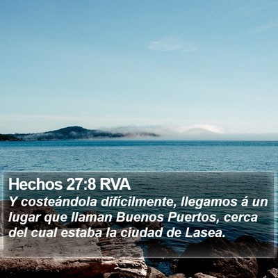Hechos 27:8 RVA Bible Verse Image