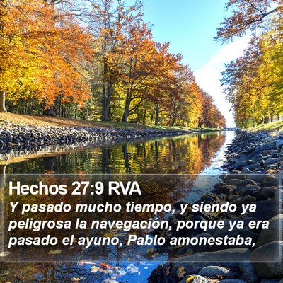 Hechos 27:9 RVA Bible Verse Image