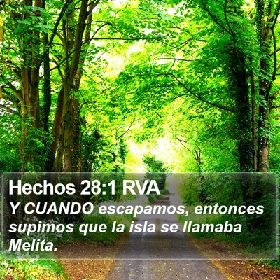 Hechos 28:1 RVA Bible Verse Image