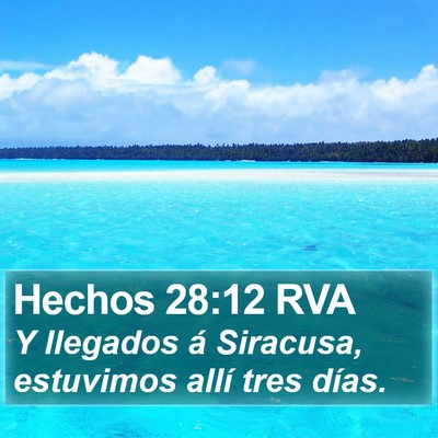 Hechos 28:12 RVA Bible Verse Image