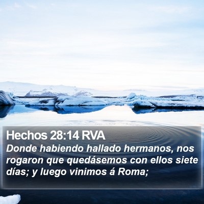 Hechos 28:14 RVA Bible Verse Image