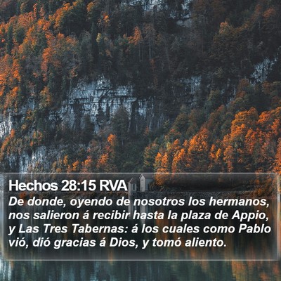 Hechos 28:15 RVA Bible Verse Image